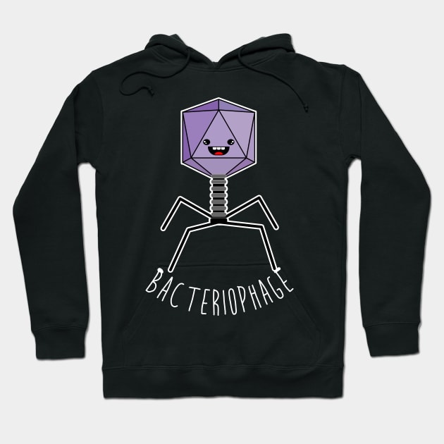 Cute Anime Bacteriophage Microorganism Hoodie by CaptainHobbyist